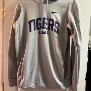 Nike Silver and Purple Men's Tigers Hoodie
